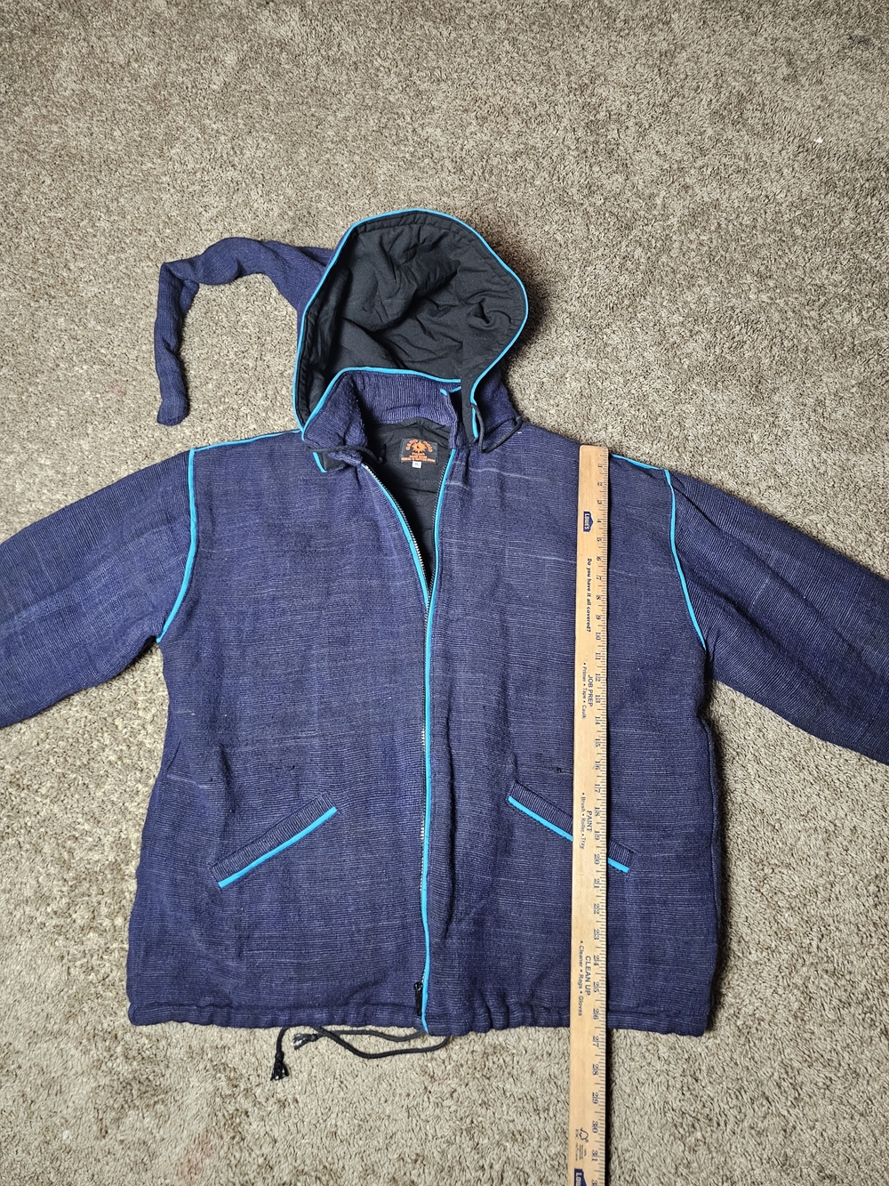 Vintage Gado Gado Vienna Tribal Tattoo Wear Festival Elf Hoodie XL Y2K Blue Teal